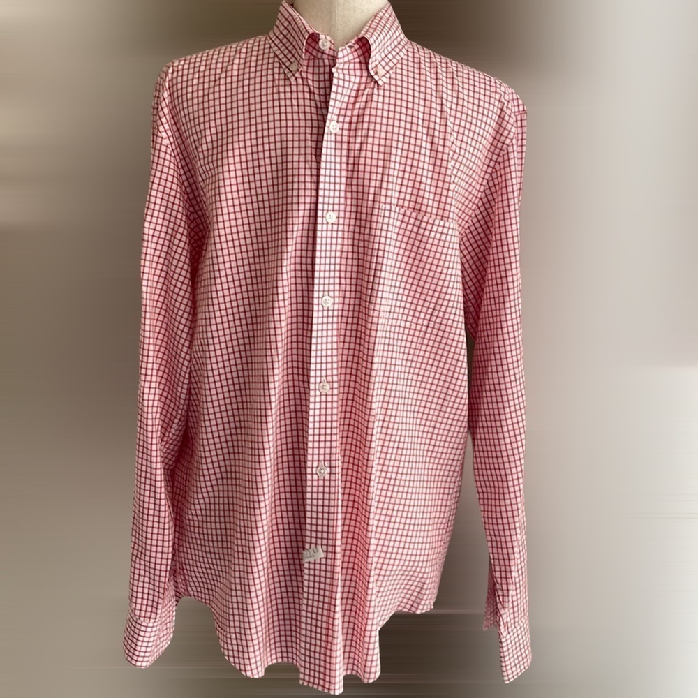 J. Crew Light Weight Shirt 100% Cotton Red Checked M